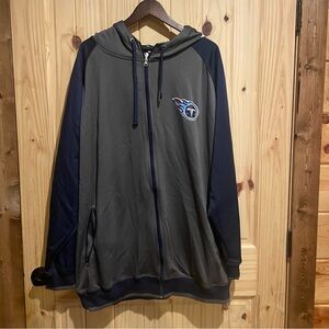 Majestic NFL Tennessee Titans Lightweight Zip Up‎ Jacket Size 2XL Tall